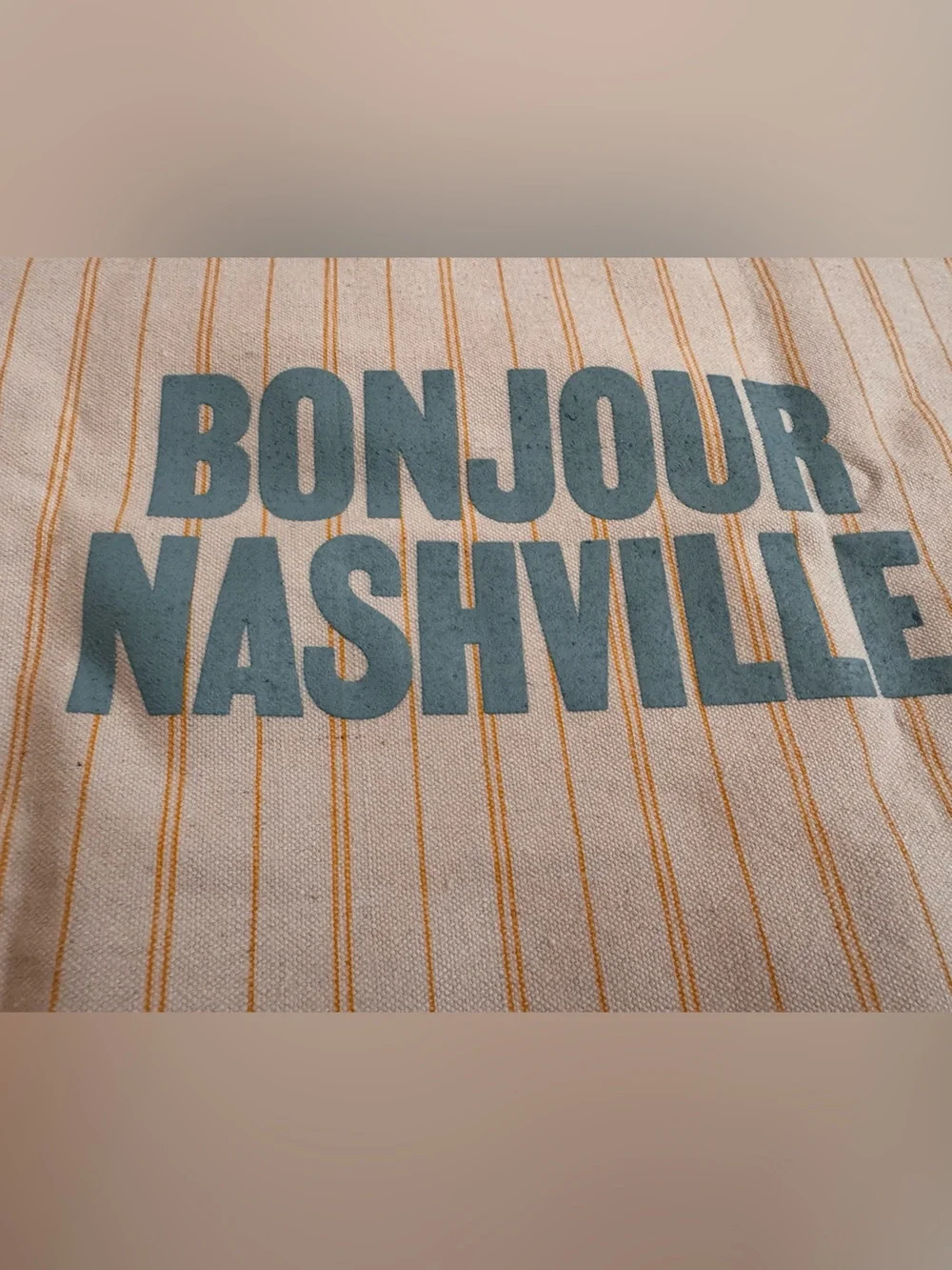New Sezane Bonjour Nashville Cotton Canvas Tote Bag